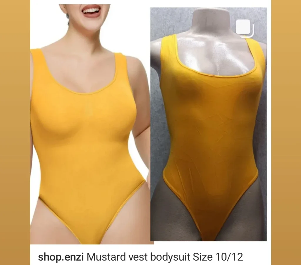 Mustard vest bodysuit