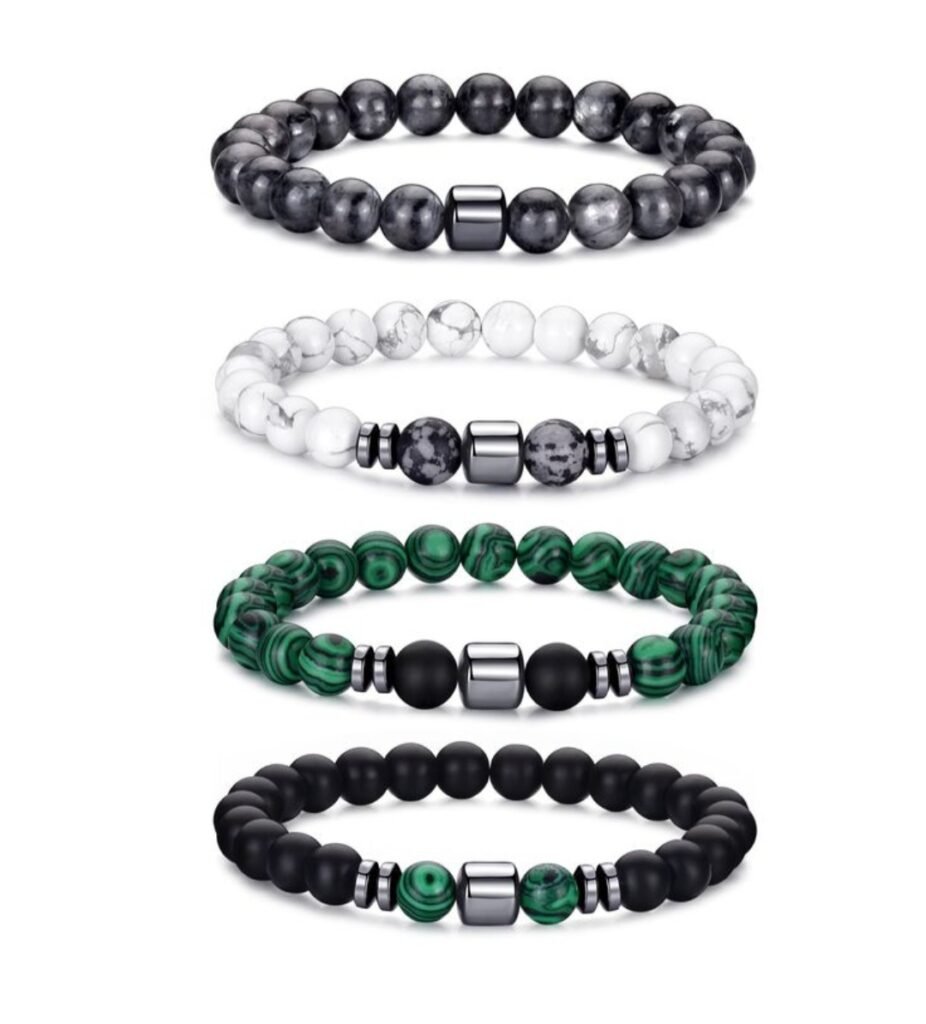 Masculine stone bracelets